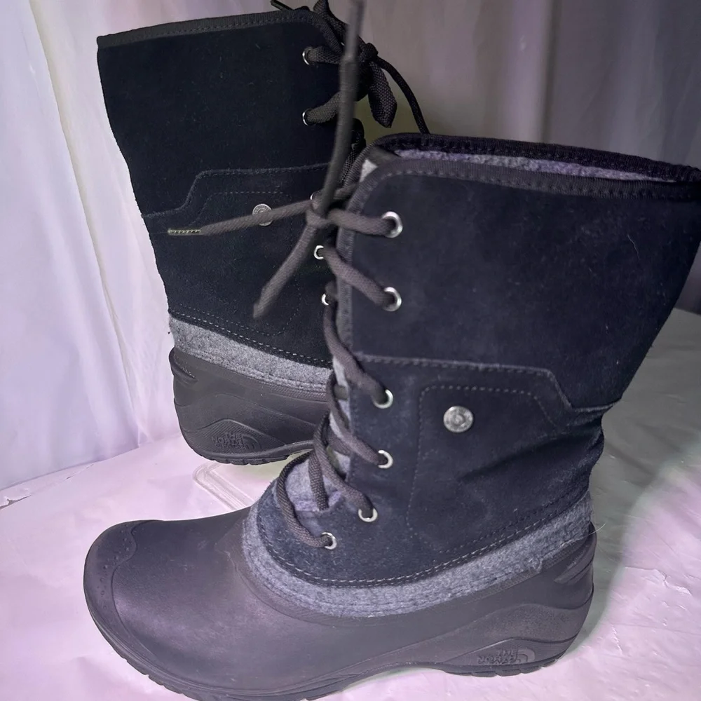The North Face Black and Gray Winter Boots
